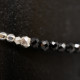 Bracelet perles d'argent et "Spinelles"