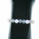 Bracelet with Gray Agate - Rose Quartz