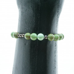 Armband mit Grünes Opal - Brauner Hämatit Steinen