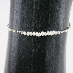 Bracelet silver & pearls