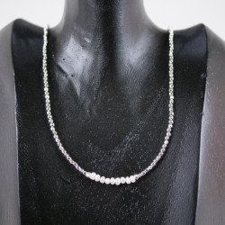 Necklace silver and perlen