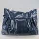 Handbag - navy blue with small dots