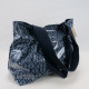 Handtasche - marineblau mit Blättern