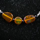 Necklace with Fire Opal and Black Spinel