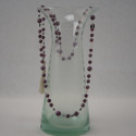 Necklace with Lepidolite - Hematite - Rock Crystal