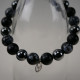 Bracelet for man with Hematit - Onyx - Obsidian