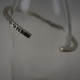 Bracelet for men silver hammered 3mm