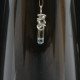 Pendant with Silver and seagreen crystal