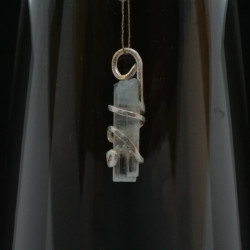 Pendant with Silver and seagreen crystal