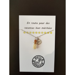 Halskette aus Edelstahl und Harz mit Nachricht "Parfaite avec plein de jolis défauts"