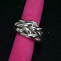 Double braided ring - 925 silver