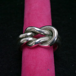Double braided ring - 925 silver