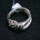 Wave ring - 925 silver with amethyst