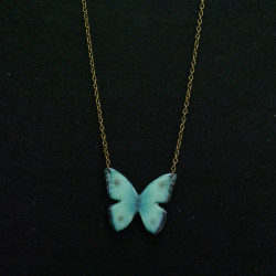 Butterfly polymer necklace