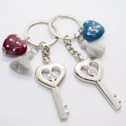 Key ring with Murano glass beads
