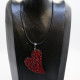Heart choker with polymer and rubber pendant
