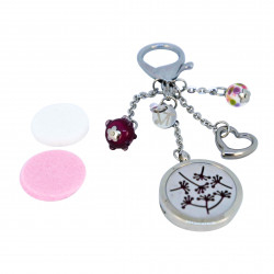 Perfumed bag charm with Murano glass beads