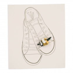 Shoe Murano glas bead "bee"